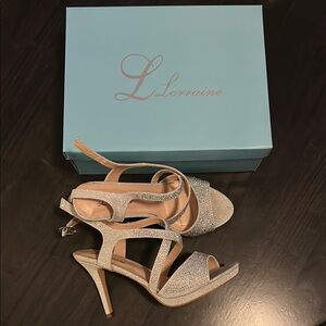 Silver Stiletto Heels with Elegant Design